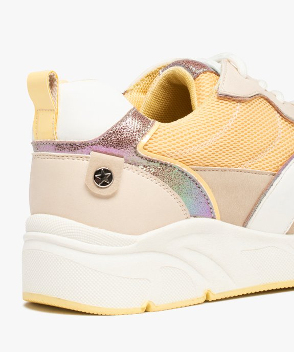 Baskets femme multicolores style retro running vue7 - GEMO (SPORTSWR) - GEMO