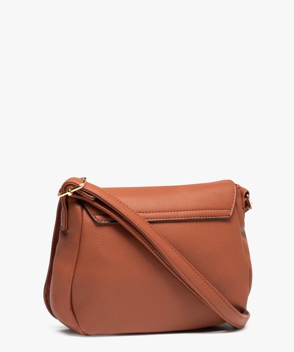 Sac besace avec anneau métallique sur le rabat femme vue2 - GEMO (ACCESS) - GEMO