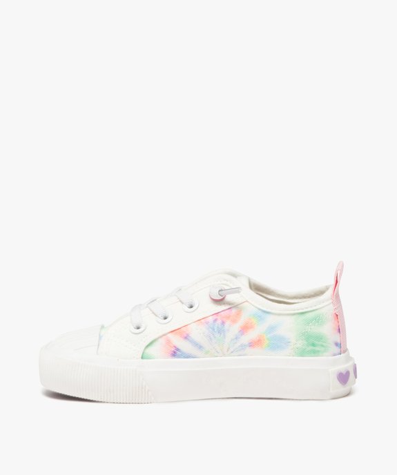 Baskets fille en toile effet tie and dye  vue4 - GEMO 4G FILLE - GEMO