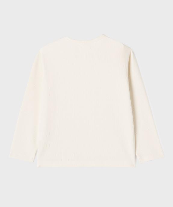 Tee-shirt manches longues en maille nid d’abeille garçon vue4 - GEMO 4G GARCON - GEMO