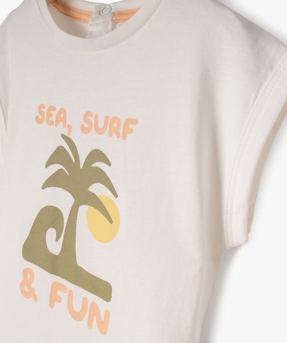 Tee-shirt avec motif estival bébé garçon vue3 - GEMO 4G BEBE - GEMO