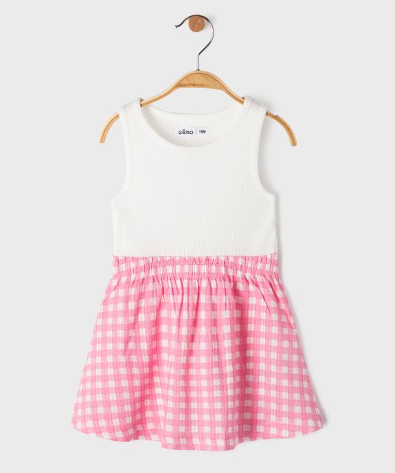 Robe avec haut débardeur et jupe évasée bébé fille vue1 - GEMO(BEBE DEBT) - GEMO