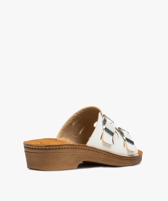 Mules femme confort unies à talon sabot vue4 - GEMO (CONFORT) - GEMO