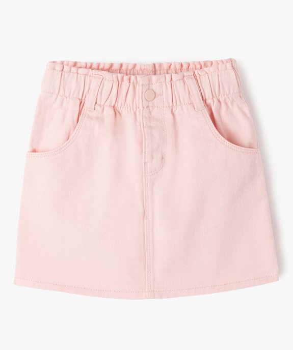 Jupe fille en toile denim vue2 - GEMO 4G FILLE - GEMO