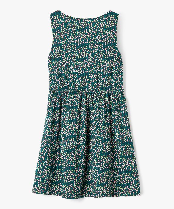 Robe sans manches à motifs fleuris fille vue3 - GEMO