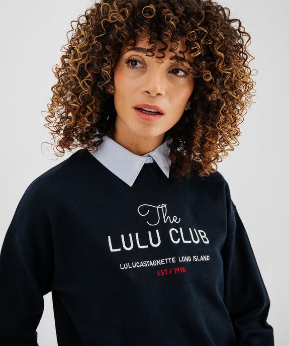 Pull effet 2-en-1 avec détails chemise femme - LuluCastagnette vue4 - LULUCASTAGNETTE - GEMO