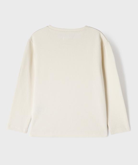 Tee-shirt manches longues en maille nid d’abeille garçon - GEMO 4G GARCON Tee-shirt manches longues en maille nid d’abeille garçon vue3 - GEMO 4G GARCON - GEMO