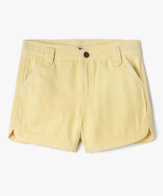 Short fille en toile denim avec bas arrondi vue2 - GEMO 4G FILLE - GEMO