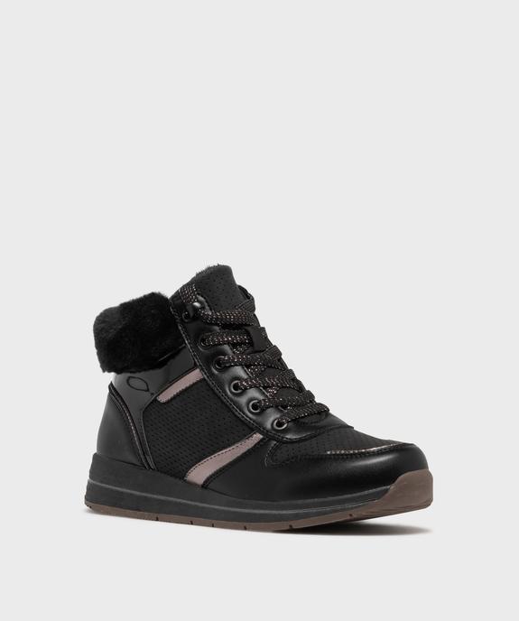 Boots confort avec talon compensé et doublure chaude femme vue2 - HOBIZ - GEMO