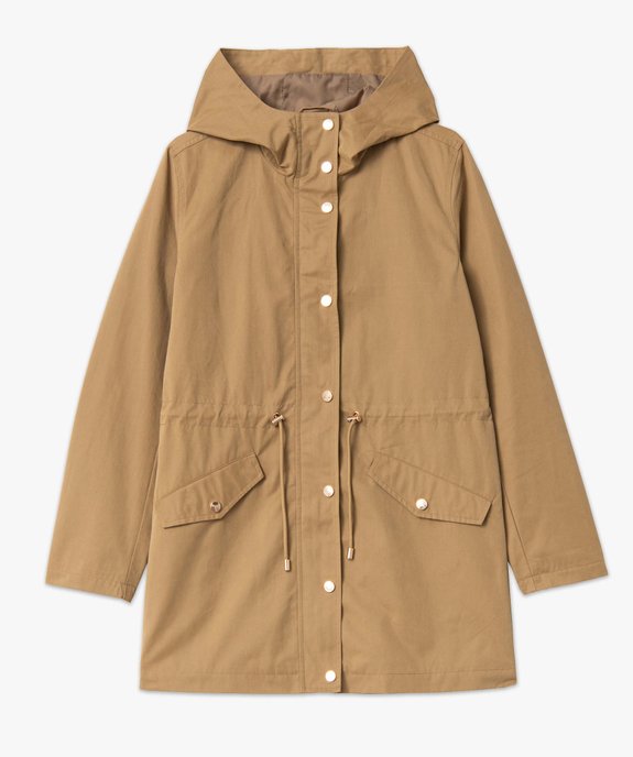 Trench à capuche avec boutons métalliques femme vue4 - GEMO(FEMME PAP) - GEMO