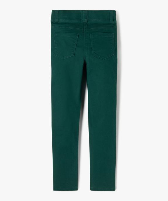 Pantalon skinny uni à taille élastiquée fille vue3 - GEMO 4G FILLE - GEMO