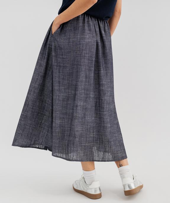 Jupe longue à boutons en chambray femme - LuluCastagnette vue3 - LULUCASTAGNETTE - GEMO