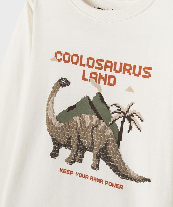 Tee-shirt manches longues avec motif dinosaures garçon vue2 - GEMO 4G GARCON - GEMO
