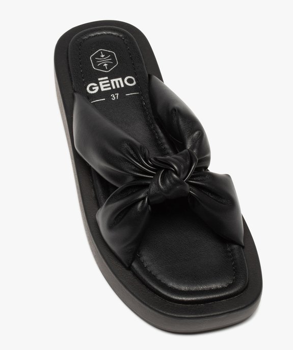 Mules femme unies à semelle épaisse et brides matelassées vue5 - GEMO (CASUAL) - GEMO