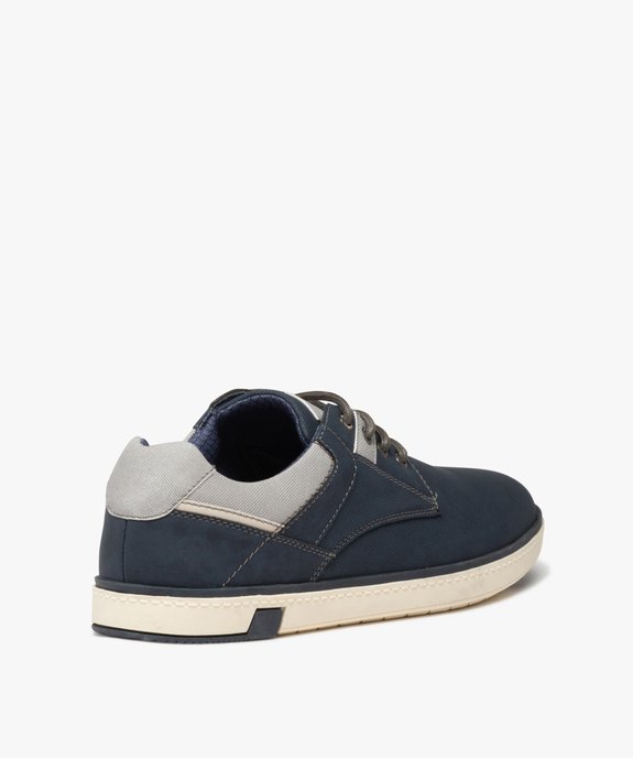 Derbies homme casual à lacets avec semelle contrastante vue4 - GEMO (CASUAL) - GEMO
