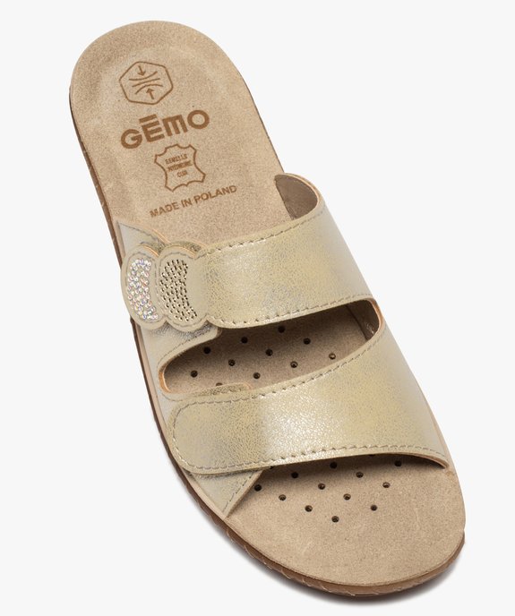 Mules femme confort à bout ouvert et brides scratch vue5 - GEMO (CONFORT) - GEMO