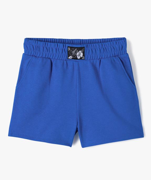 Short fille en maille avec large ceinture élastique vue2 - GEMO (JUNIOR) - GEMO