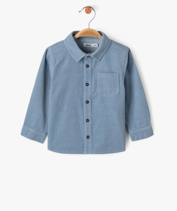 Chemise en velours côtelé bébé garçon vue1 - GEMO(BEBE DEBT) - GEMO