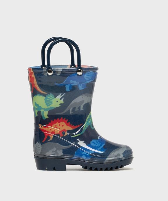 Bottes de pluie à anses et motifs dinosaures bébé vue1 - LITTLE LOVE - GEMO