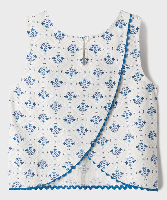 Blouse sans manches fleurie fille - LuluCastagnette vue3 - LULUCASTAGNETTE - GEMO