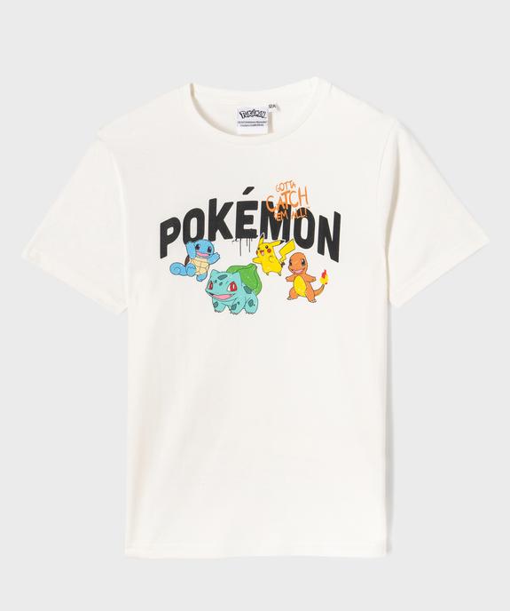 Tee-shirt manches courtes en coton imprimé garçon - Pokémon vue1 - POKEMON - GEMO