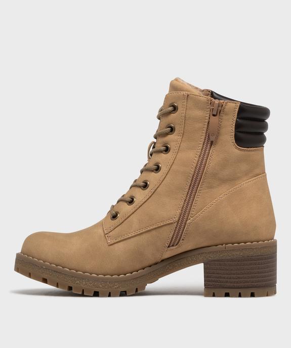 Boots casual à talon et semelle crantée femme - VALENTINA BALDA Boots casual à talon et semelle crantée femme vue4 - VALENTINA BALDA - GEMO