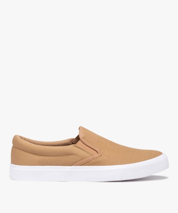 Slippers homme en toile unie vue1 - GEMO 4G HOMME - GEMO
