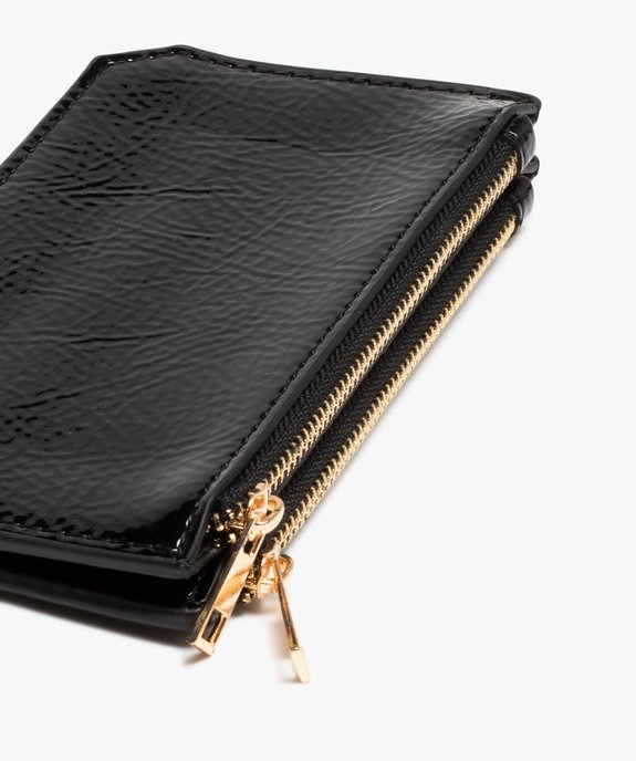 Porte-monnaie femme double compartiment verni vue3 - GEMO (ACCESS) - GEMO