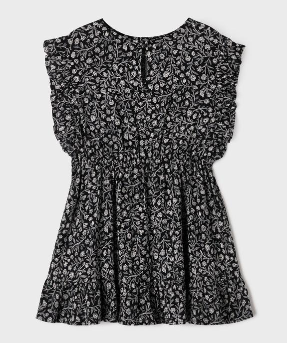 Robe à volants à motifs fleuris fille vue3 - GEMO 4G FILLE - GEMO