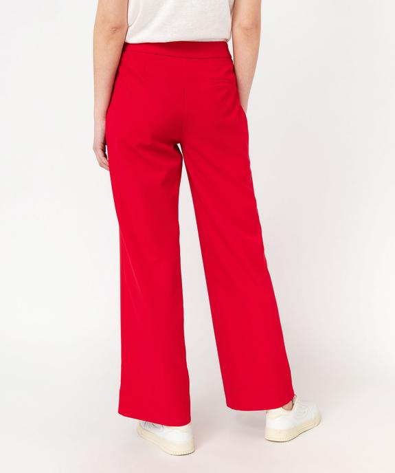 Pantalon large avec fermeture boutonnée sur le côté femme vue3 - GEMO(FEMME PAP) - GEMO