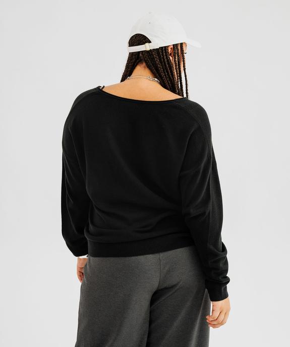 Pull col V en maille fine femme grande taille vue3 - GEMO (G TAILLE) - GEMO