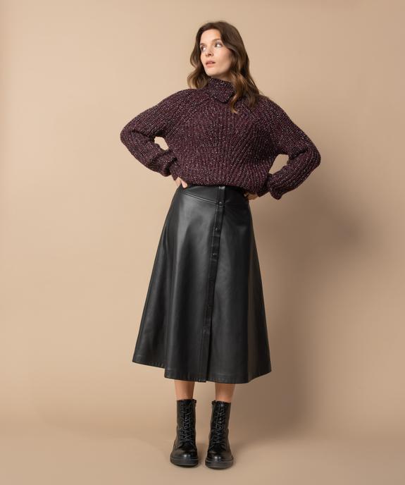 Jupe femme longue fermeture boutons pression vue1 - GEMO(FEMME PAP) - GEMO