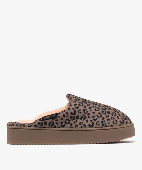 Chaussons à motifs léopard femme - Isotoner vue1 - ISOTONER - GEMO