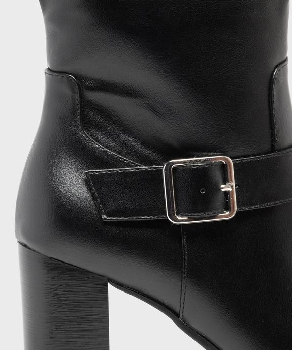 Bottes plissées à talon haut et semelle crantée femme vue6 - VALENTINA BALDA - GEMO
