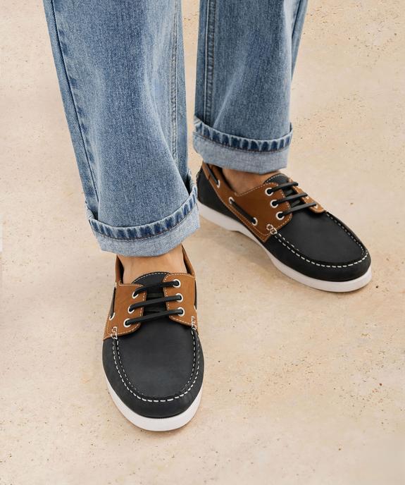 Chaussures bateau bicolore - Tanéo vue1 - TANEO - GEMO