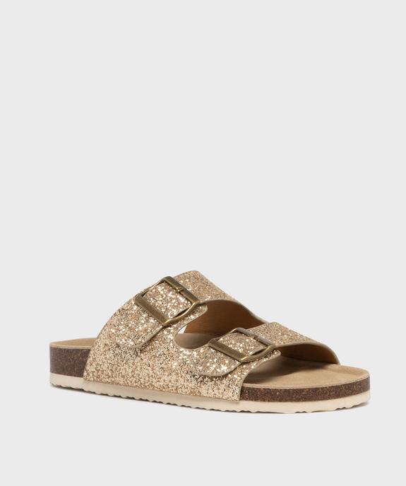 Mules double bride à paillettes avec semelle intérieure cuir femme - 5 Miles vue2 - VALENTINA BALDA - GEMO