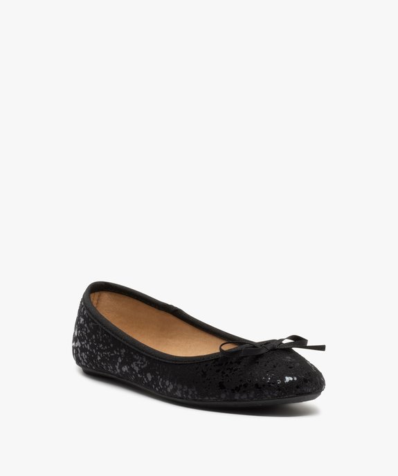 Ballerines fille unies en matière vernie et mate vue2 - GEMO (ENFANT) - GEMO
