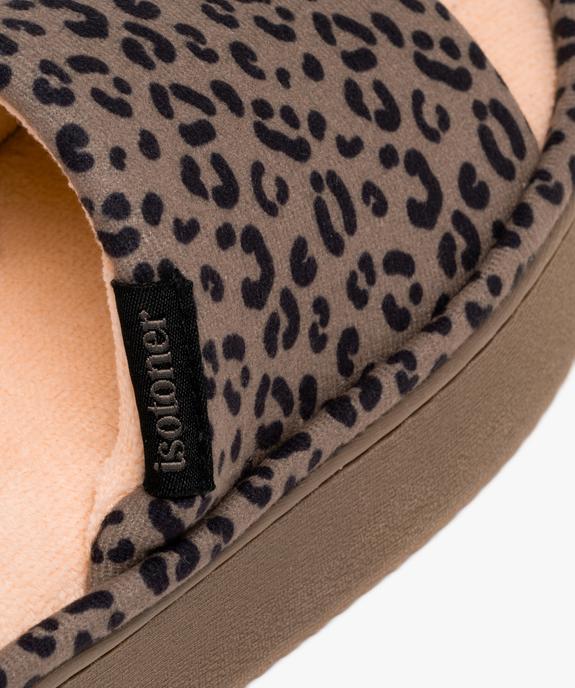 Mules d’intérieur à motifs léopard femme - Isotoner vue6 - ISOTONER - GEMO
