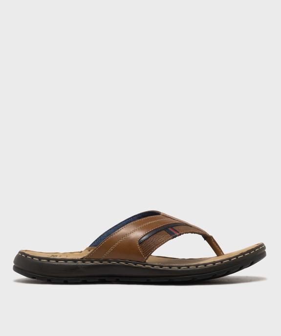 Claquettes à entredoigt en cuir homme - G'Flex vue1 - G'FLEX - GEMO