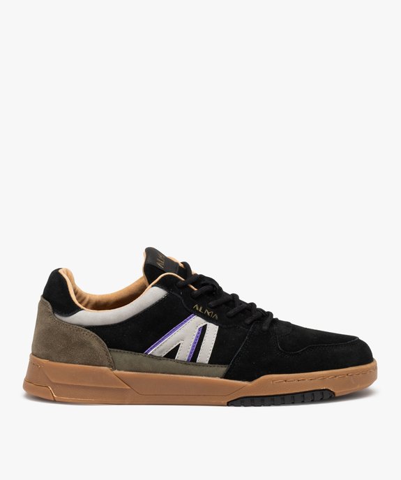 Baskets homme multicolores dessus en cuir suédine - Alma Planète vue2 - ALMA - GEMO