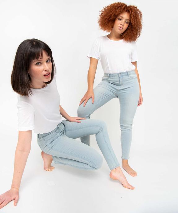 Jean femme délavé coupe slim vue1 - GEMO 4G FEMME - GEMO