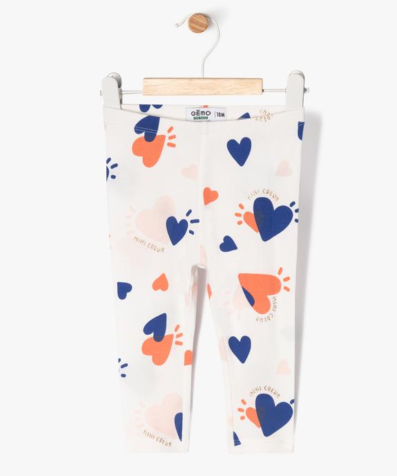 Legging long en coton stretch bébé fille vue1 - GEMO 4G BEBE - GEMO