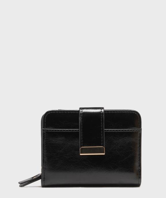 Portefeuille compact fermeture par zip et bouton pression femme vue1 - GEMO (ACCESS) - GEMO