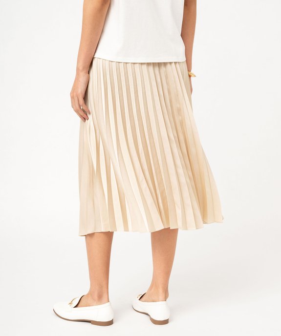 Jupe plissée longueur midi femme vue3 - GEMO(FEMME PAP) - GEMO