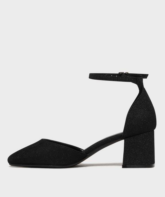 Escarpins pailletés à talon large et bout pointu femme - Valentina Baldano vue3 - VALENTINA BALDA - GEMO