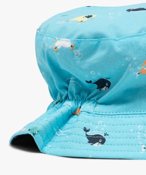 Chapeau bob à motifs marins réversible bébé garçon vue3 - GEMO(BEBE DEBT) - GEMO