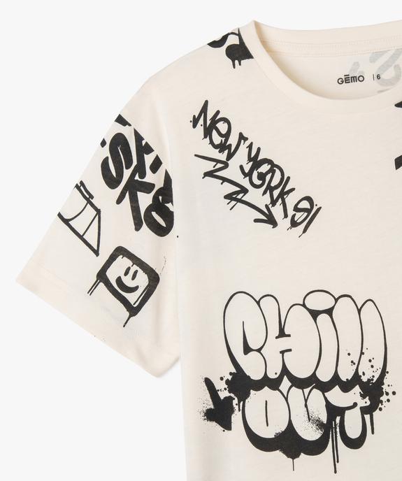 T-shirt imprimé à manches courtes garçon vue3 - GEMO (ENFANT) - GEMO