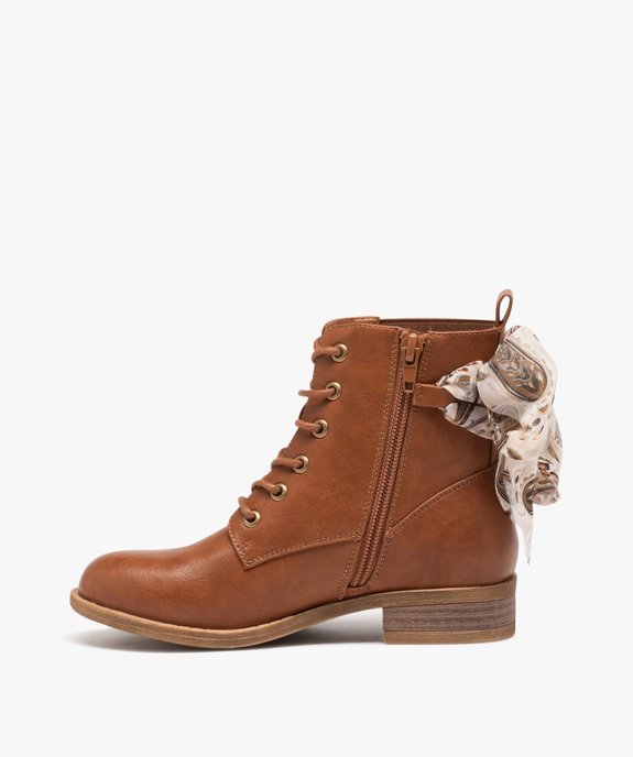 Boots à lacets et ruban en voile fille vue3 - GEMO (ENFANT) - GEMO