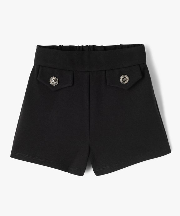 Short ample en maille milano fille vue1 - GEMO (ENFANT) - GEMO