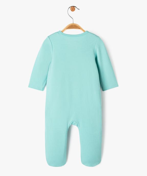 Pyjama dors-bien fermeture devant avec message bébé vue4 - GEMO 4G BEBE - GEMO